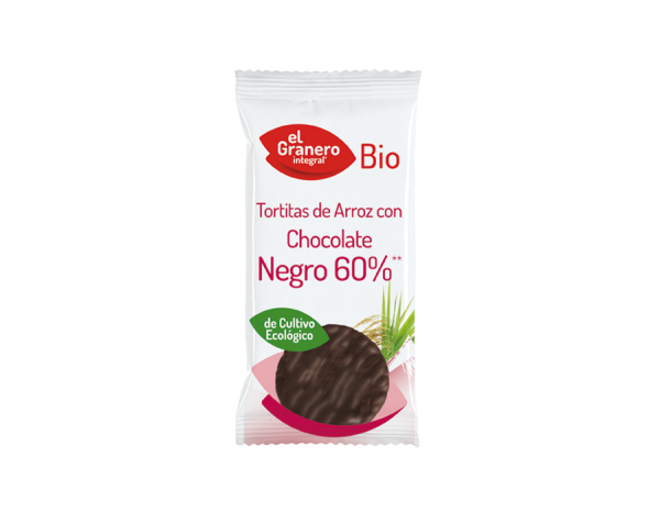 Tortitas de arroz con chocolate negro Bio - El Granero Integral