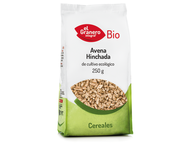 Avena hinchada Bio (250 gr) - El Granero Integral