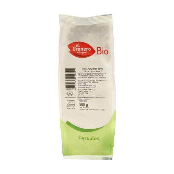 Avena perlada Bio (500 gr) - El Granero Integral - Imagen 2