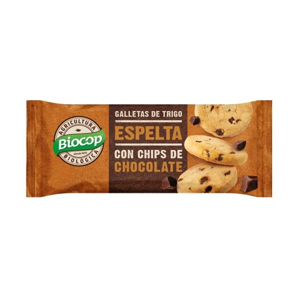 Galleta de espelta con chips de chocolate (32gr) -Biocop