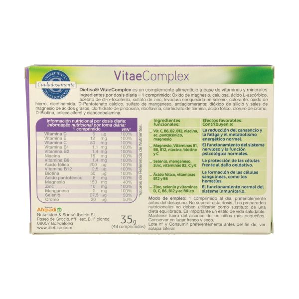 VitaeComplex (48 Comp) - Dietisa - Imagen 2