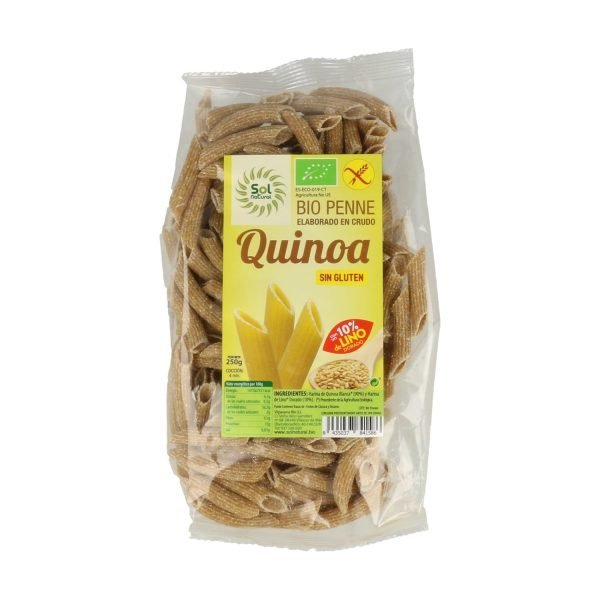 Penne de Quinoa y Lino Bio Sin Gluten - Sol Natural