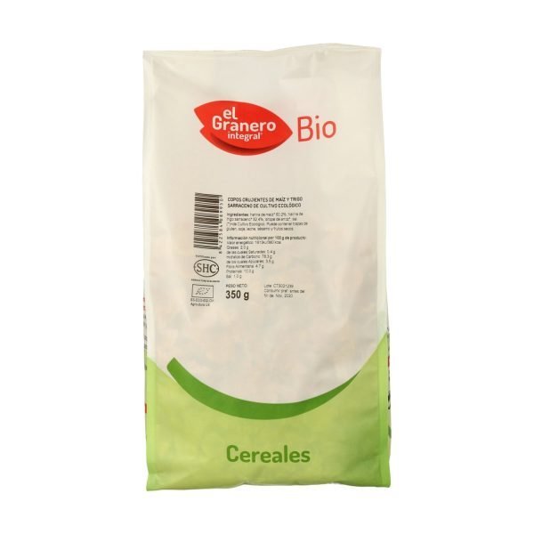 Copos crujientes de Maíz y Trigo sarraceno Bio (350 gr) - El Granero Integral - Imagen 2