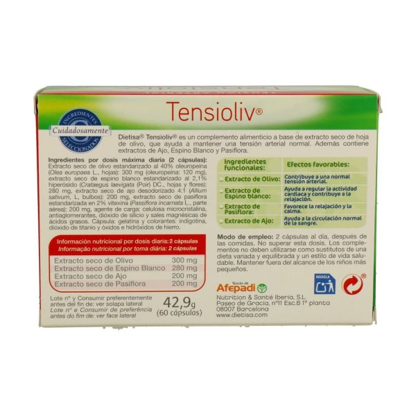 Tensioliv (60 Cap) - Dietisa - Imagen 2