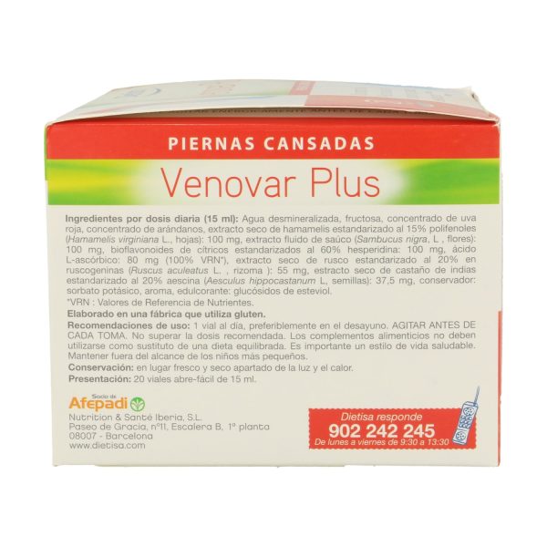 Venovar Plus (20 Viales) - Dietisa - Imagen 2
