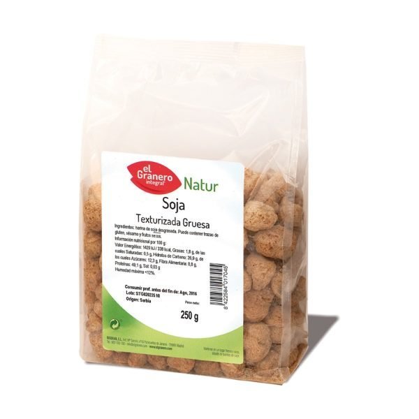 Soja texturizada gruesa - 250 gr. - El Granero Integral