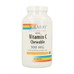 Vitamina C Masticable – 100 compr. (naranja) – Solaray