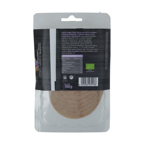 Lonchas veganas estilo italiano Bio (100 gr) - El Granero Integral - Imagen 2