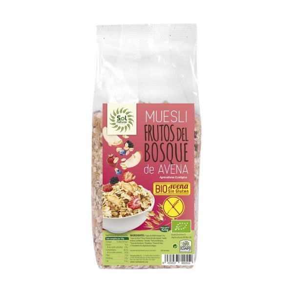 Muesli Avena con Frutas del Bosque S/ Gluten (425 gr) - Sol Natural - Imagen 2