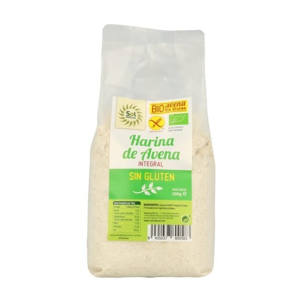 Harina de Avena Integral Bio (500 gr) - Sol Natural