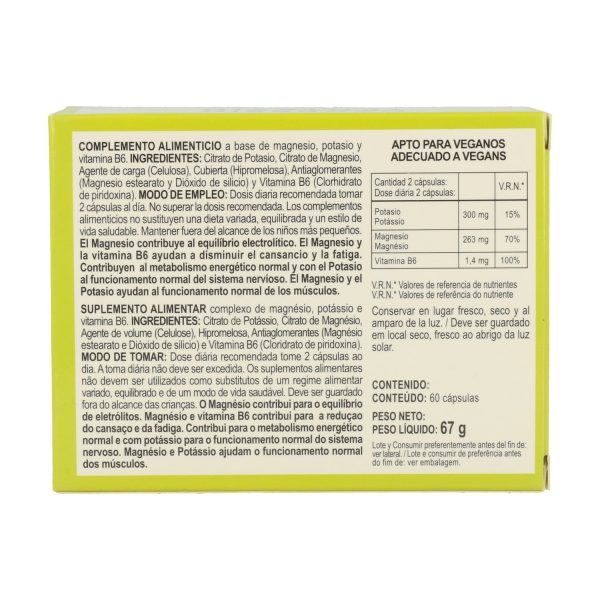 Magnesio y potasio (60 cáps) - Integralia - Imagen 2