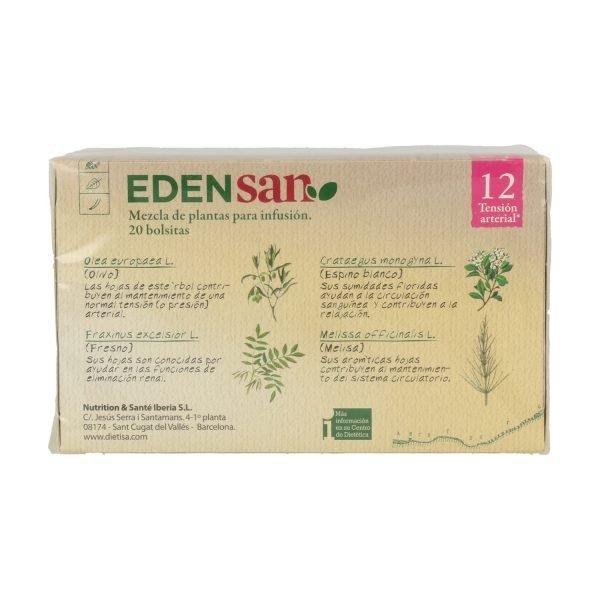 Edensan 12 Tensión Arterial (20 Filtros)- Dietisa - Imagen 4