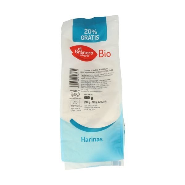 Harina De Avena Integral BIO (500 gr) - El Granero Integral - Imagen 2