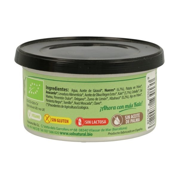 Pate Vegano de Kale con Pesto (125 gr) - Sol Natural - Imagen 2
