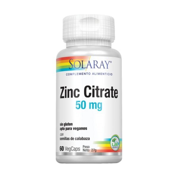 Zinc Citrate - 60 cáps. vegt. - Solaray