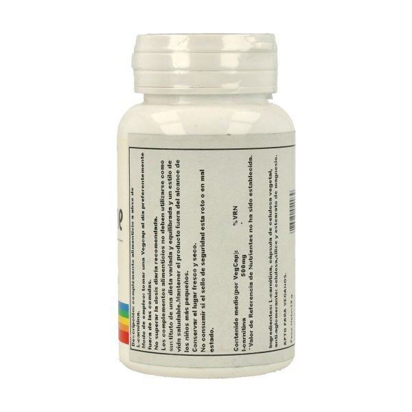 L-Carnitine - 30 cáps. vegt. - Solaray - Imagen 3