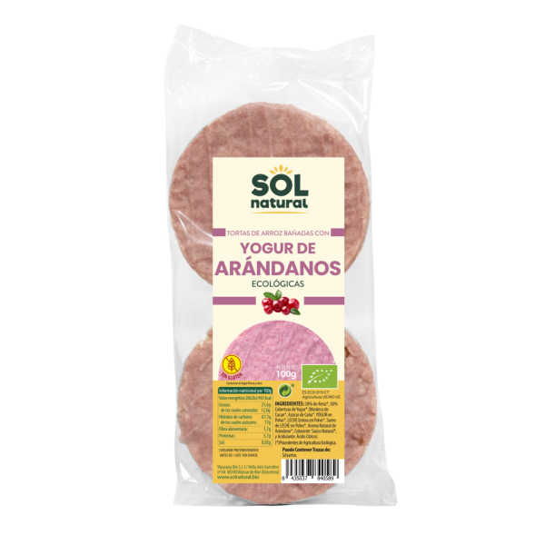 Tortas de Arroz con Yogur de Arándanos - Sol Natural