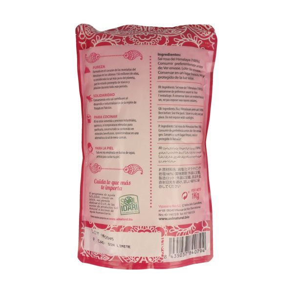 Sal del Himalaya Fina Rosa (1 kg) - Sol Natural - Imagen 2