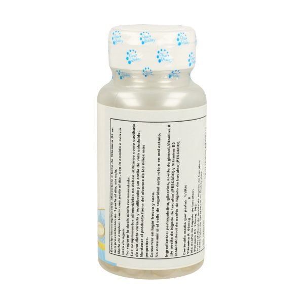 D-3 1000 IU - 100 perlas - Solaray - Imagen 2