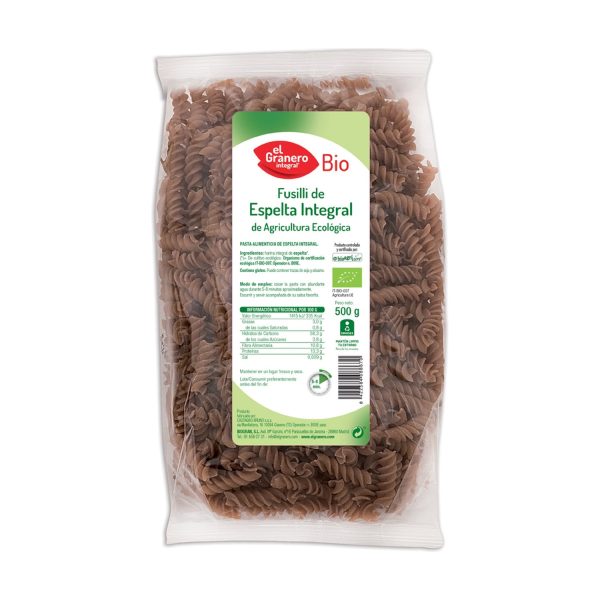 Pasta Fusilli de Espelta Integral Bio (500 gr) - El Granero Integral