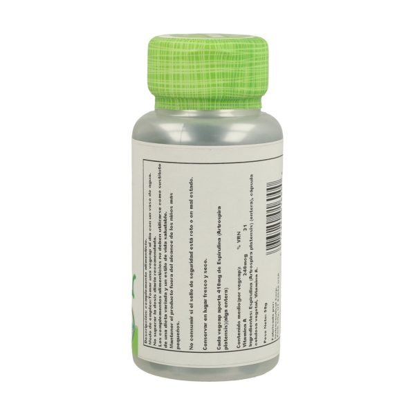 Spirulina - 100 cáps. vegt. - Solaray - Imagen 3