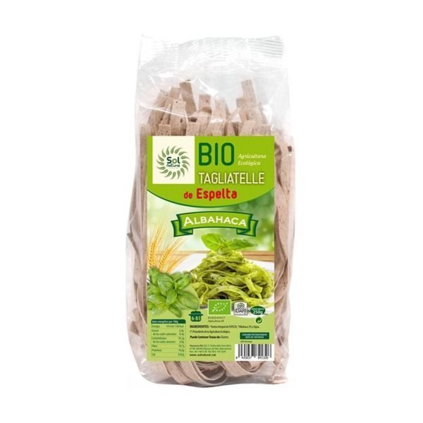 Pasta Tagliatelle de Espelta con Albahaca Bio (250 gr) - Sol Natural