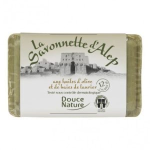 Pastilla de jabón de Alepo 12% y laurel (100gr) – Douce Nature