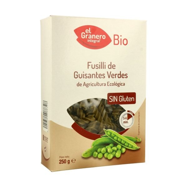 Pasta Fusilli de Guisantes Verdes Bio - 250 gr. - El Granero Integral
