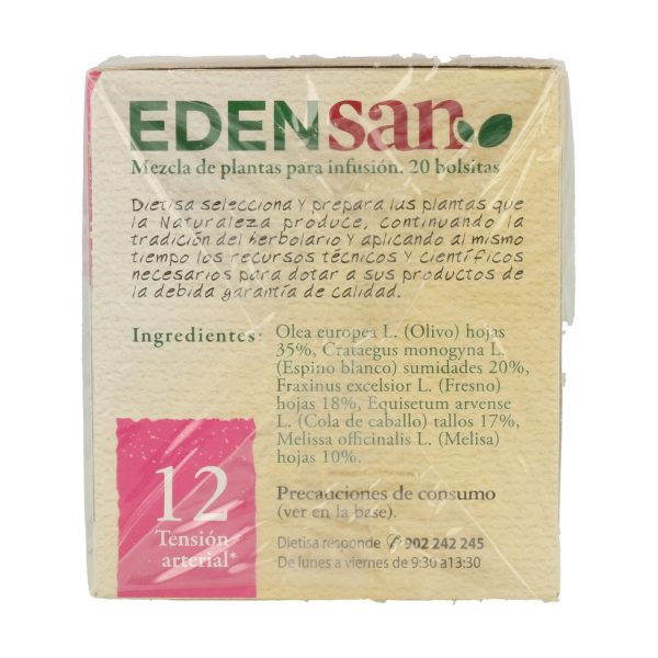 Edensan 12 Tensión Arterial (20 Filtros)- Dietisa - Imagen 2