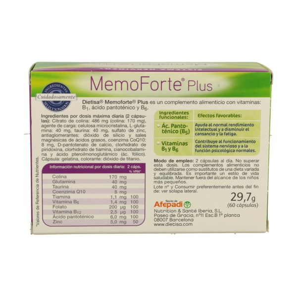 Memoforte Plus (60 perlas) - Dietisa - Imagen 2