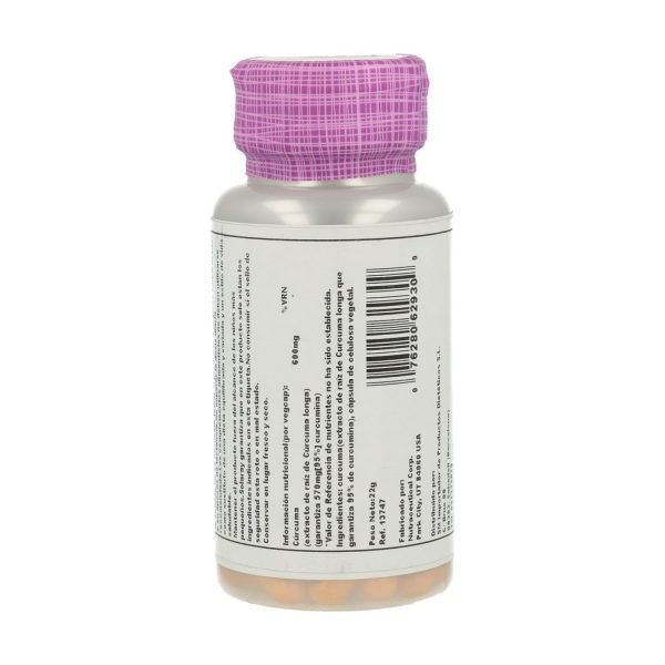 Turmeric - 30 cáps. vegt. - Solaray - Imagen 3