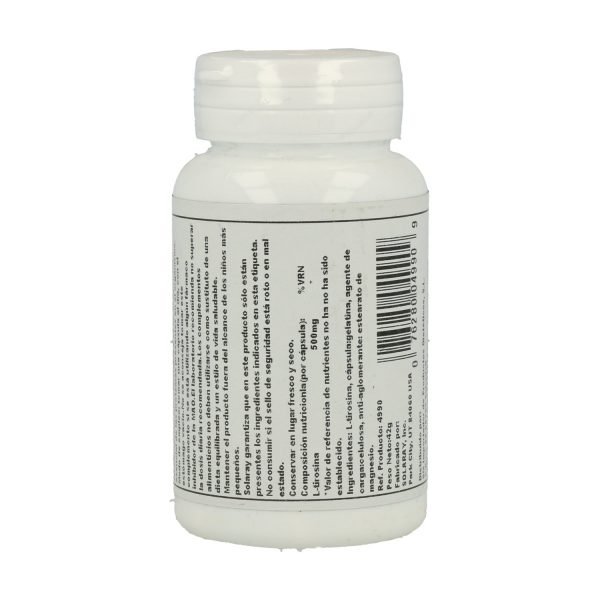 L-Tyrosine - 50 cáps. vegt. - Solaray - Imagen 2
