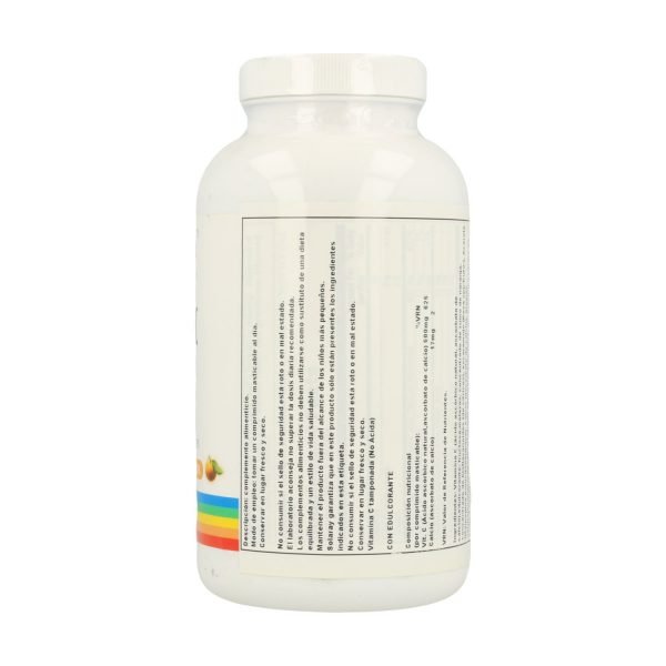 Vitamina C Masticable - 100 compr. (naranja) - Solaray - Imagen 2
