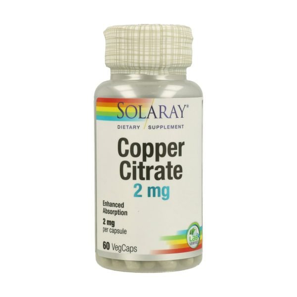 Citrate Copper 60 cáps. vegt. - Solaray