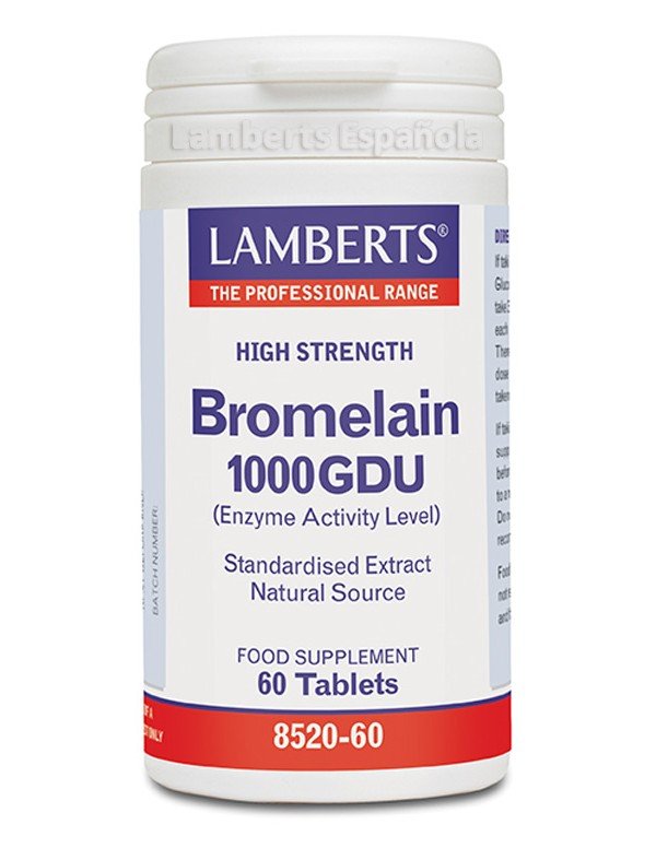Bromelina 1000 GDU Enzimás de Piña de fuente natural - Lamberts