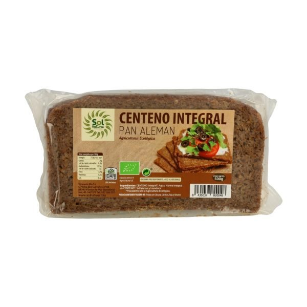 Pan Alemán de Centeno Integral Bio (500 gr) - Sol Natural