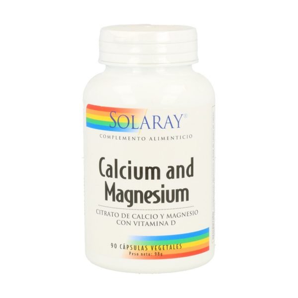 Calcium Magnesium with Vitamin D - 90 cáps. vegt. - Solaray