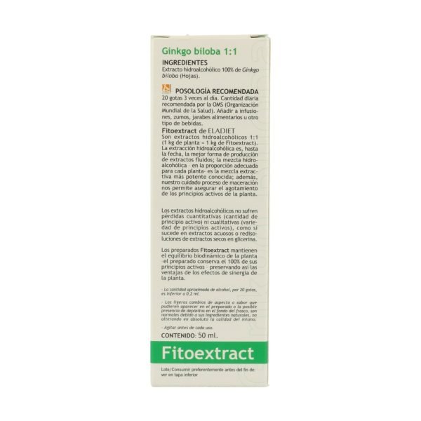 FITOEXTRAC GINKGO BILOBA - Eladiet - Imagen 3
