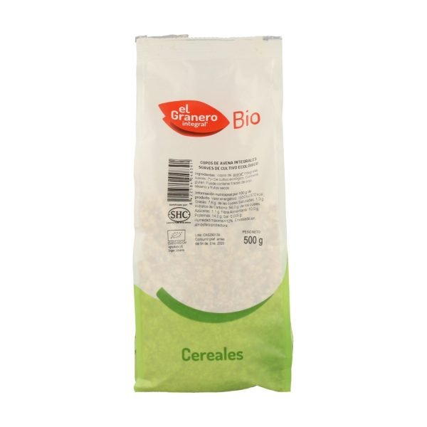 Copos Suaves de Avena Integral Bio (500 gr) - El Granero Integral - Imagen 2