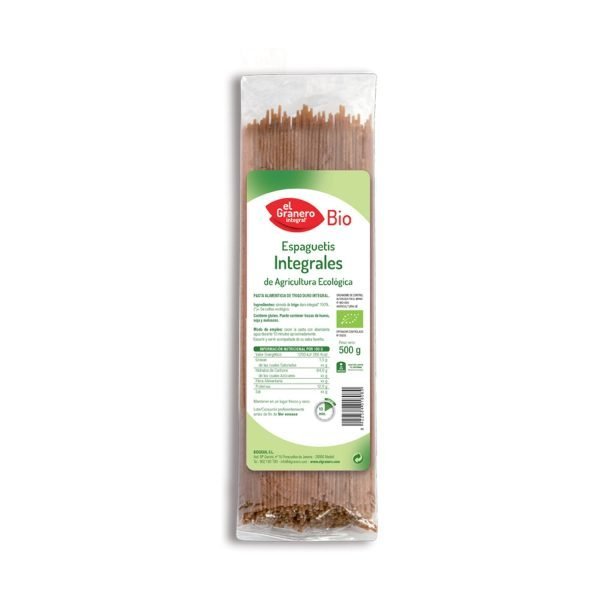 Espaguetis Integrales Bio (500 gr) - El Granero Integral