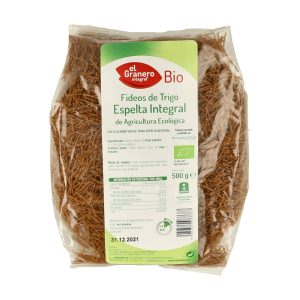 Fideos de Trigo Espelta Integral Bio (500 gr) – El Granero Integral