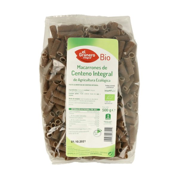 Macarrones de Centeno Bio - 500 gr. - El Granero Integral - Imagen 2