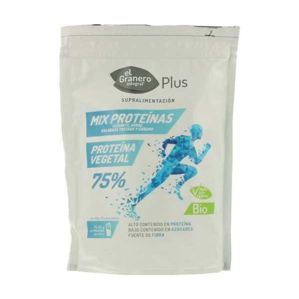 Mix Proteínas (Guisante, Arroz, Calabaza Tostada y Cáñamo) Bio (200gr)- El Granero Integral