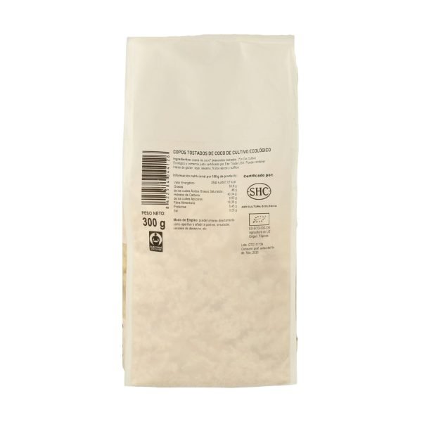 Copos tostados de coco (300 gr) - El Granero Integral - Imagen 2