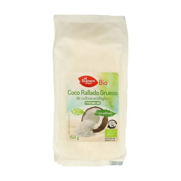 Coco Rallado Grueso Bio (150 gr) - El Granero Integral - Imagen 2