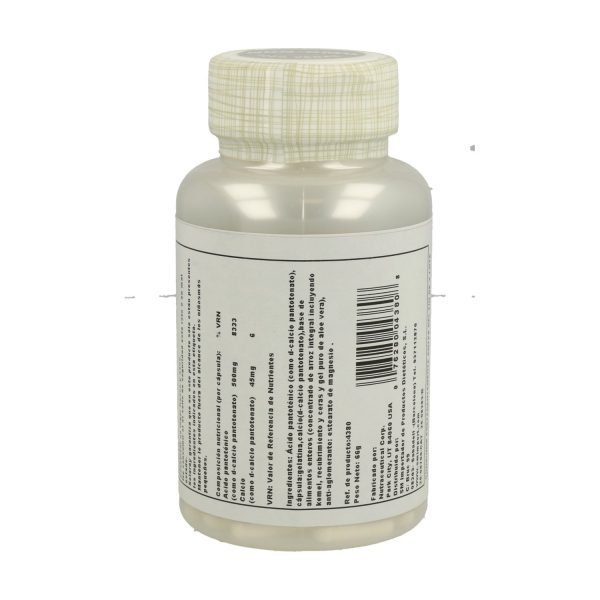 Pantothenic Acid (100 cáps) - Solaray - Imagen 2