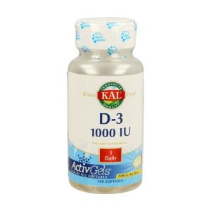 D-3 1000 IU – 100 perlas – Solaray
