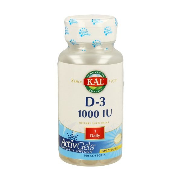 D-3 1000 IU - 100 perlas - Solaray