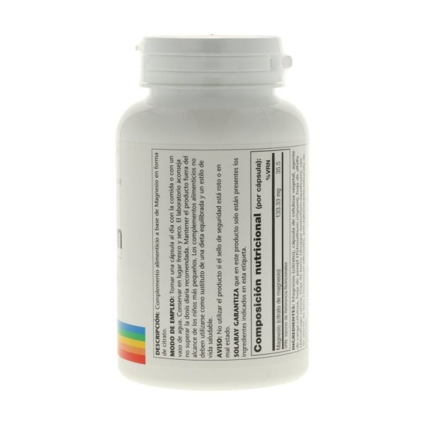 Magnesium - 90 cáps. vegt. - Solaray - Imagen 2