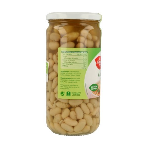 Alubias Blancas Cocidas Bio (660gr) - El Granero Integral - Imagen 2